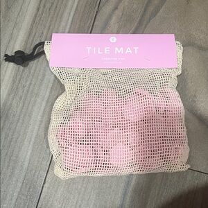 Letterfolk tile mat tiles carnation pink